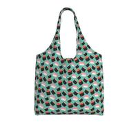 ZTPOWQA Sushi Food Pattern1 Stampa Extra Large Canvas Tote Bag Eco-Friendly Borse a Spalla Shopping Viaggi Borsa Quotidiano