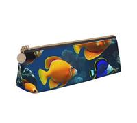 ZTPOWQA The Underwater World - Astuccio con stampa di pesci tropicali, grande capacità, organizer per la scuola, tutti i giorni