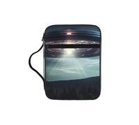 ZTPOWQA UFO At Night - Borsa portaoggetti con stampa Bibbia per uomo e donna, impermeabile, organizer per scritture
