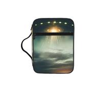 ZTPOWQA UFO At Night - Borsa portaoggetti con stampa Bibbia per uomo e donna, impermeabile, organizer per scritture