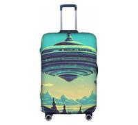 ZTPOWQA Universo Pianeta Stampa Decorativo Viaggio Bagagli Copertura Nascosto Cerniera Nascosto Valigie Anti Graffio Antipolvere, bianco, XL