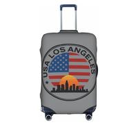 ZTPOWQA USA Los Angele Stampa Decorativa Viaggio Copertura Dei Bagagli Nascosto Della Chiusura Lampo Valigie Anti Graffio, bianco, L