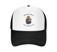 ZTQTQZZ Traspirante Cappellino da Baseball Monte-Carlo Country-Club Cappello da Baseball Cappello Rigido Cappello da Bambino Cappello con Pompon Cappelli da Donna per Il Sole Uomo