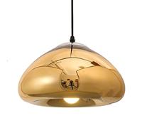 ZTTECH 300mm Oro Lampada a Sospensione in Vetro Processo di Placcatura Altezza Regolabile Lampadario Moderno per Cucina Sala da Pranzo Soggiorno Bar e Ristorante (Oro)