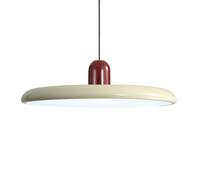 ZTTECH Lampada a Sospensione LED 40cm Moderna 36W con Temperatura di Colore Regolabile Lampada da Soffitto 3000K/4500K/6000K in Metallo e Acrilico per Sala da Pranzo Cucina Soggiorno (Rosso + Beige)