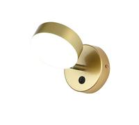 ZTTECH Lampada da Parete LED 5W, Angolo Regolabile, Tre Temperature di Colore, Moderna in Metallo per Camera da Letto, Soggiorno, Cucina, Ufficio (Rotondo)