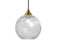 ZTTECH Lampada Sospensione Vetro Cancella 200 mm Stile Vintage Supporto Metallo Dorato Bronzo Attacco E27 Lampada Soffitto Isola Cucina Sala Pranzo Camera Letto Soggiorno (Cancella, 200mm)