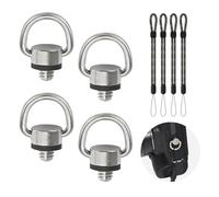 ZTVOWTO 4 Pezzi Vite Fissaggio Macchina Fotografica, Vite Fotocamera 1/4" per Cinghia Della Fotocamera D-Ring, Occhiello da 1/4" Treppiede, Piastra Qr e Accessori per Treppiede(D-anello)