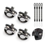 ZTVOWTO 4 Pezzi Vite Fissaggio Macchina Fotografica, Vite Fotocamera 1/4" per Cinghia Della Fotocamera D-Ring, Occhiello da 1/4" Treppiede, Piastra Qr e Accessori per Treppiede(Girare)