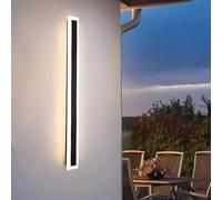 ZTWLEED Applique da Parete Esterno LED,21W Lampada da Parete Bianco Naturale 4000K,Applique da Esterno Lunga Impermeabile IP65 Luci da Parete LED per Villa Giardino Balcone,Nero 100CM 110-240V