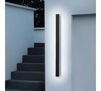 ZTWLEED Applique Esterno LED 21W 100CM Nero IP65,Luce Bianco Freddo 6000K