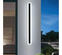 ZTWLEED Applique Esterno LED 21W 100CM Nero IP65,Luce Bianco Freddo 6000K