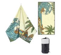 ZTYROLJ Telo mare in spugna stile hawaiano, 180 x 90 cm, telo mare XXL, delicato sulla pelle, asciugamano da spiaggia grande, assorbente, per spiaggia, sauna con borsa, perfetto per la spiaggia, il