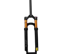 ZTZ【EU Stock Forcella Anteriore per Mountain Bike, Controllo della Spalla dell'ammortizzatore per Bicicletta 26/27,5 Forcella a Gas Tubo da 32 mm (Nero Opaco + Camera d'Aria Oro, 27.5 Pollici)