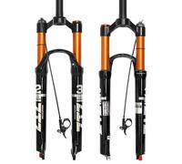 ZTZ Forcella MTB da,Ammortizzatore a Pressione dell'Aria per Forcella Anteriore,Corsa 120 mm Tubo Dritto 1 1/8,Forcella Ammortizzata ad Aria QR 9 mm x 100 mm (Blocco remoto, 26'')