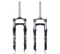 ZTZ MTB Front Fork 26 inch Ultralight Aluminum Alloy Mountain Bike Sospensione Air Pressure Bicycle Pneumatic Shock Absorber Front Fork 4.0 Tire Silver