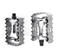 ZTZ Pedali MTB Mountain Bike Pedali 9/16 Cuscinetto sigillato, Alluminio Antislittamento Durevole Bicicletta, Pedali Bici Pedali Leggero per BMX MTB (Argento)