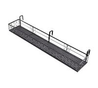 ZTZBFGM 120x20x12cm, Fioriera Sospesa per Ringhiera Porta Piante da Balcone Scaffale per Ringhiera per Fiori, Ringhiera in Ferro per Fiori Rettangolare per Ringhiera Esterna