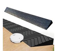 ZTZBFGM Nero,100x13x6.5cm, Rampa per marciapiedi,Rampa di Soglia Portatile Rampe per Disabili per Scalini Altezza 1 A 6,5 Cm Rampa per Sedia a Rotelle Antiscivolo Rampa Spazzatrice Interni