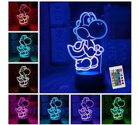ZTZK Yoshi Lampada, Yoshi Luce Notturna Super Mario Lampada - Telecomando intelligente Yoshi Lampada Da Tavolo 16 Colori Trasforma Yoshi Light per Natale Camera dei Bambini Decorazione Regalo Vacanza