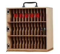 ZTZTZ Mobiletto portacellulare portatile in legno con serratura - Scatola for aule for scuole, uffici e sale conferenze(324 * 295 * 210MM)