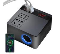 Zuasdvnk Adattatore per presa auto, adattatore di uscita auto, ricarica auto per computer portatile, adattatore per presa auto, porte di ricarica rapida USB, 150 W per il campeggio