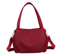 Zuasdvnk Borsa a tracolla da donna, borsa da cintura per uomo e donna, impermeabile, borsa a tracolla con doppia cerniera, grande capacità per fare shopping, Colore: rosso, vedi descrizione, Vedi