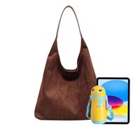 Zuasdvnk Borsa Hobo da donna Slouchy, borsa da lavoro, borsa da lavoro, borsa per il tempo libero opaca, grande capacità, borsa da lavoro, college, borsa casual, Colore caffè., vedi descrizione