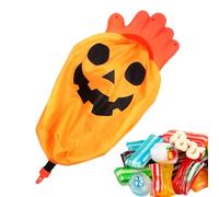 Zuasdvnk Borsa per Halloween, borsa dolce o aspro, sacchetto per caramelle a forma di scheletro, a forma di scheletro, per feste, a, vedi descrizione, Vedi descrizione