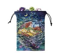 Zuasdvnk Borsa per tarocchi in velluto,Borse per mazzi di tarocchi Buste per tarocchi con cordoncini | Tasca portaoggetti colorata a doppia faccia, busta regalo portatile Borse in velluto per