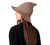 Zuasdvnk Cappello da strega di Halloween, cappello da strega per cosplay, traspirante, accessorio per cosplay, per donne e adulti, feste in maschera, spettacoli e fotografia
