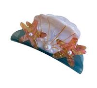 Zuasdvnk Claw per capelli acetato, clip artiglio per capelli mascella,Acetato non slip a cornice gancella di forcine | Design di perle, accessori per capelli per panino in stile, coda di cavallo,