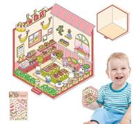 Zuasdvnk Crea i tuoi adesivi per la casa, crea i tuoi adesivi per palcoscenici - Occedi per conto con effetto manuale 3D, Secchi per paesaggistici, strumento per la decorazione di