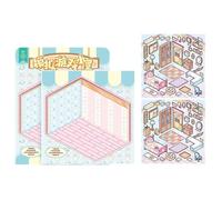 Zuasdvnk Crea i tuoi adesivi per scenari, adesivi per la casa con effetto, adesivi decorativi per scrapbooking per bambini, scene della stanza, accessori antistress