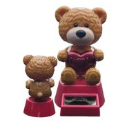 Zuasdvnk Decorazione solare per cruscotto auto, ornamento per cruscotto auto, accessori per auto, statuette di animali che scuotono la testa, accessori da scrivania per bambini e adulti
