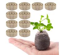 Zuasdvnk Dischi Per Germinazione Piante, 10 da 30mm Blocco di Terriccio con Nutrienti per Coltivazione, Compresse Compatte per Giardinaggio da Esterno Terrazzi Cortili e Giardino