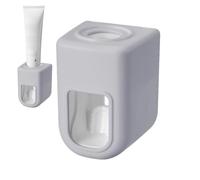 Zuasdvnk Distributore di dentifricio da parete, spremiagrumi automatico per dentifricio, senza punzonatura, spremiagrumi automatico per il bagno per bambini e docce familiari