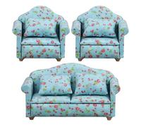 Zuasdvnk Divano per casa, divano, accessorio per mobili - Mobili per la casa moderni, divano in miniatura in 1/12 con cuscini per soggiorno