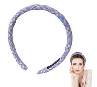 Zuasdvnk Fasce per capelli a quadri, fascia elastica per capelli antiscivolo, accessori per la cura della pelle per il lavaggio del viso, copricapo sottile da donna per yoga e matrimoni