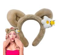 Zuasdvnk Fasce per capelli da donna, per yoga, antiscivolo, alla moda, con orecchie di orso, accessori per il lavaggio del viso, protezione quotidiana alla moda, yoga, pilates, allenamento, spa
