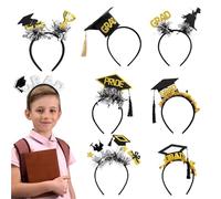 Zuasdvnk Fascia per capelli di laurea, copricapo di, accessorio in feltro, fotografici, set per capelli per l'asilo, l'università, la cerimonia, la scuola, la performance del