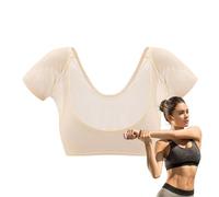 Zuasdvnk Gilet per il sudore delle ascelle, gilet scudo della tuta - Camicia a prova di ascelle | Gilet riutilizzabile a maniche corte scudo di ad asciugatura, Colore della pelle, M