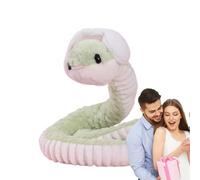 Zuasdvnk Giocattolo di Peluche Snake di Capodanno Sciarpa di Peluche Serpente Sciarpa Inverno Serpente Caldo Peluche Morbido Giocattolo di Peluche Decorazione Camera da 59 Pollici con Pin
