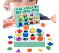 Zuasdvnk Giocattolo di sorter di forma per tutti-piccoli, forma educativa e gioco abbinato i colori, giocattolo educativo in legno per 3+, sviluppare abilità motorie, gioco di gambo