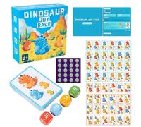 Zuasdvnk Giochi di matematica degli animali, Gioco di carte assortite di Dinosauri - Giocattolo Abbinato Dinosauri - Dices da competizione Teaser del Cervello previsto per la Raccolta di