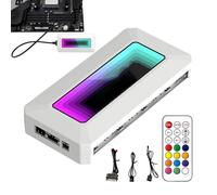Zuasdvnk Hub caso computer Argb, argb pwm fan hub | 8 Porta PC Controller Argb | Algoritmo Prism Controllo della temperatura intelligente della scheda madre per accessori software
