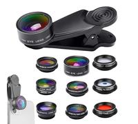Zuasdvnk Kit fotocamera telefono cellulare, clip sul kit del telefono cellulare con 0.63X/0.36X grandangolo, grandangolare professionale fotografia per telefoni