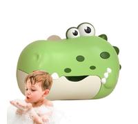 Zuasdvnk Macchina per bolle da bagno, giocattolo da bagno schiumogeno | Dinosaur Shape Electric Music Macchina per bolle con aspirazione,Giocattolo automatico da bagno per bambini per l'età di 3 anni