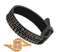 Zuasdvnk Manometri per anelli, Sizer anelli, Sizer anelli, Misuratore di dimensioni dito riutilizzabile, Strumento di dimensionamento gioielli cinghia di misura anello riutilizzabile portatile per