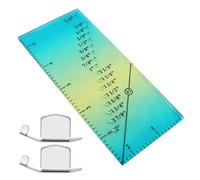 Zuasdvnk Marcatura del sovrano di, sovrano di allocazione, Calibro di perforato acrilico multiuso, Guida di misurazione, tagliare linee rette strumento Hems per professionisti, artigianato